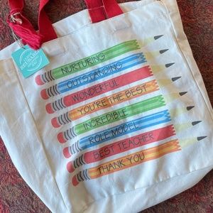 Canvas Teacher Tote